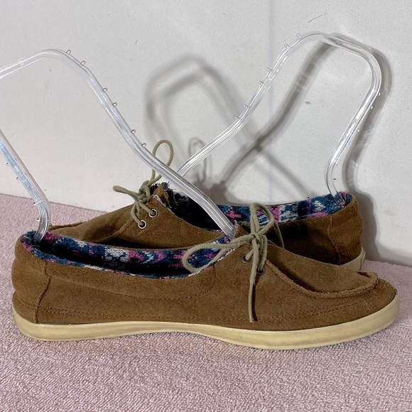 Vans Brown Suede Lace Up Loafers 9.5 - Picture 10 of 13